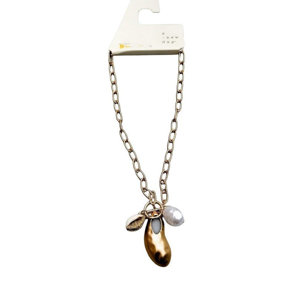 A New Day Womens Gold Modern Fashion Necklace Chain Locket 9"